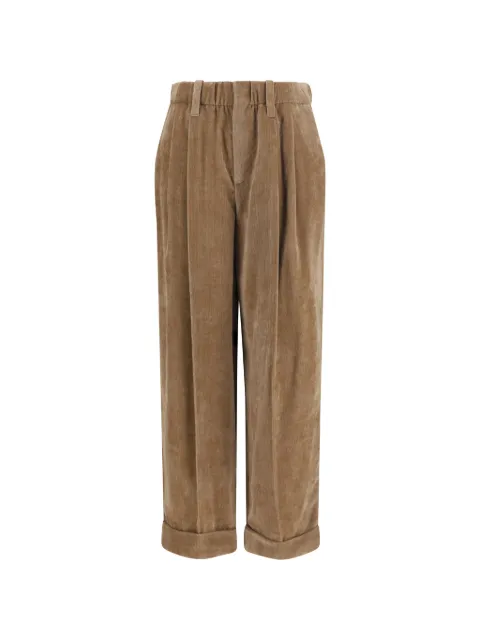 Brunello Cucinelli pleated corduroy trousers Brown MP547P9274C3368