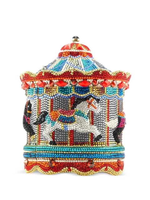 Judith Leiber Jane's Carousel crystal-embellished clutch bag Brown M31816