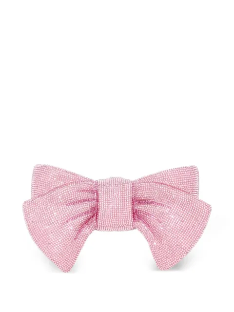 Judith Leiber Just For You Bow crystal-embellished clutch bag Pink M31867