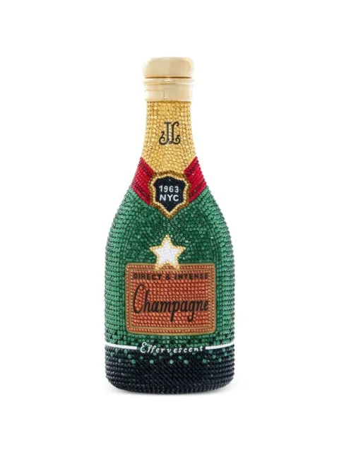 Judith Leiber Bottle Cheers crystal-embellished clutch bag Green M31990