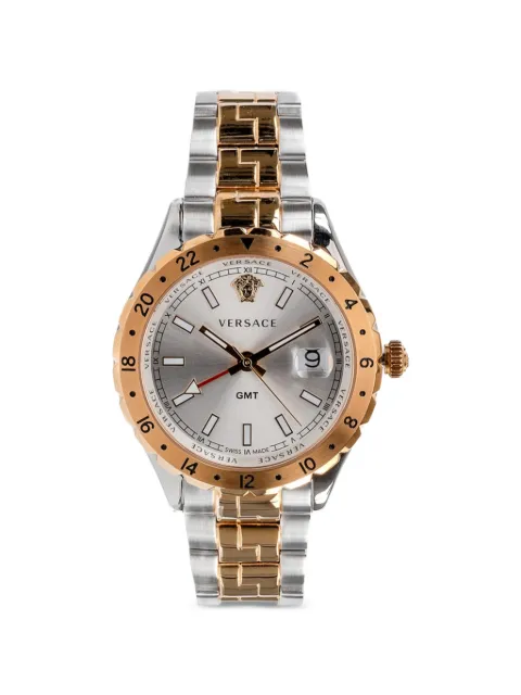 Versace GMT Greca 42mm watch Silver V11030015