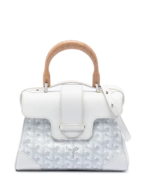 Goyard Pre-Owned 2020 Mini Goyardine Saigon Souple satchel White YWFCELBR08VX61ES