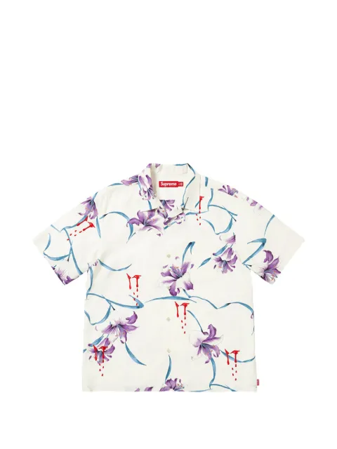 Supreme AOI Lilies short-sleeve shirt White SU27602