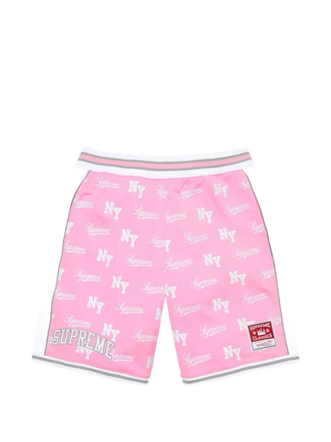 Supreme x Mitchell & Ness® monogram basketball shorts Pink SU27616