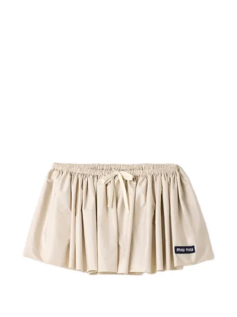 Miu Miu technical pongé miniskirt Neutrals MG2713SOOO1904