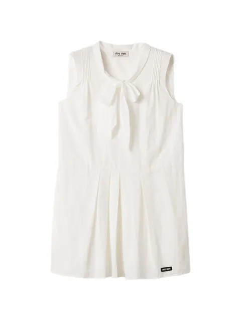 Miu Miu slubbed poplin dress White MF6399SOOO163M