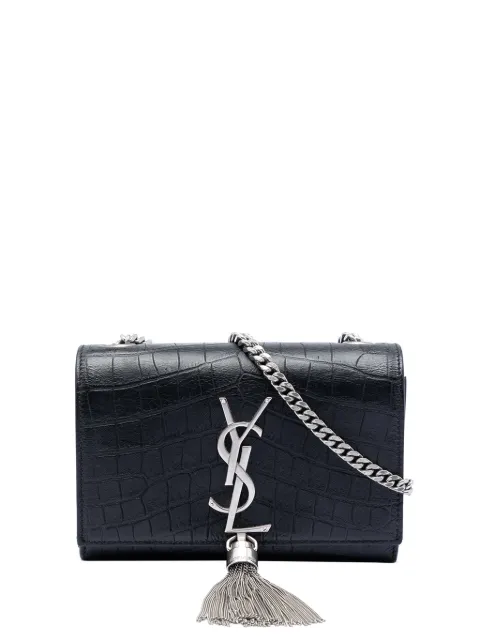 Saint Laurent Pre-Owned 2015 Small Embossed Kate Tassel crossbody bag Black L2BSH4RLBNUNJQOY