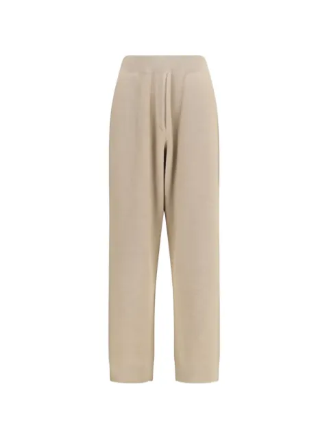 Brunello Cucinelli ribbed-knit cashmere trousers Neutrals M12250099PC059