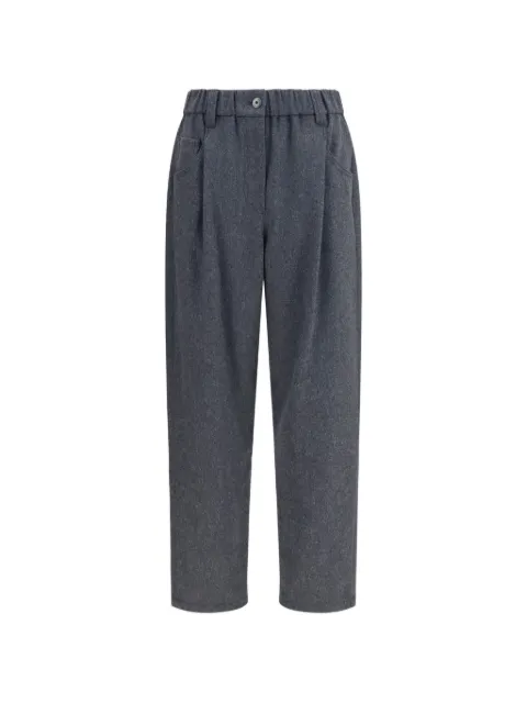 Brunello Cucinelli pleated elasticated-waist trousers Grey MP549P9148C2345