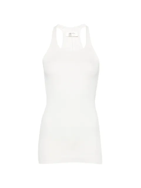 Matières Fécales ribbed tank top White MAT01T101