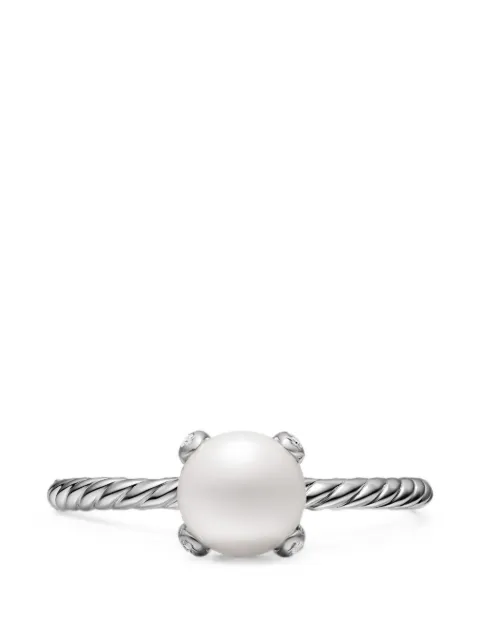 David Yurman Pearl Classics pearl and diamond ring Silver R18400DSSDPEDI