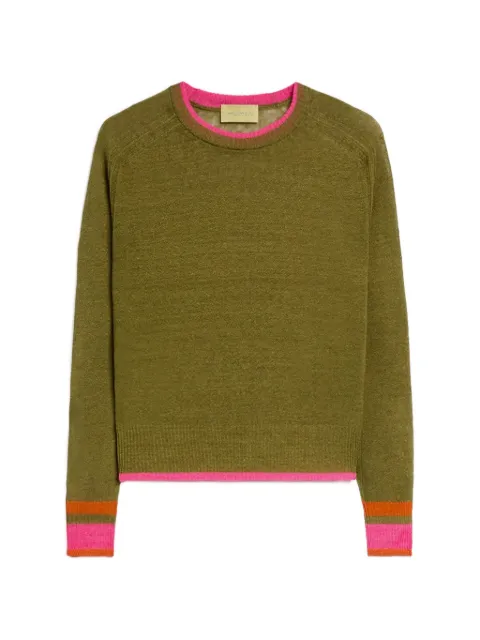 MOMONÌ Rio contrast-trim sweater Green 261MMOKN01326170MO