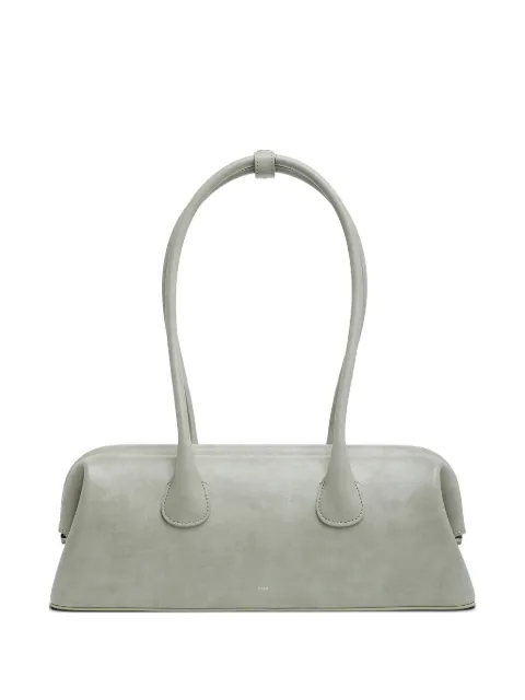 Osoi Boat Wide leather shoulder bag Grey 26SB010132