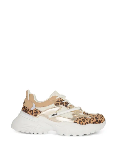 Gaëlle Paris leopard-panel sneakers Neutrals GACAW01628