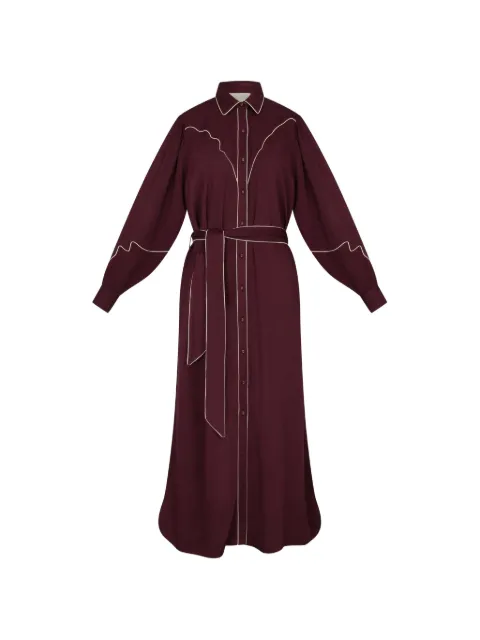 Carolina K Rodeo contrasting-trim maxi dress Red 425D18