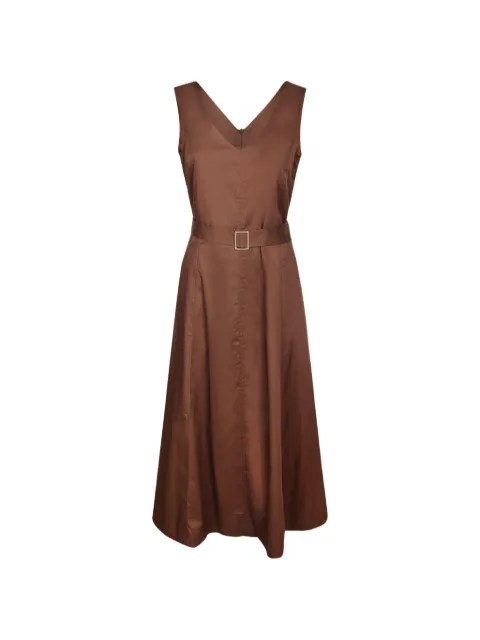 Blanca Vita belted sleeveless midi dress Brown APRED7004