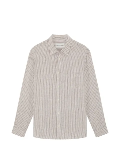 Frescobol Carioca Telles striped linen shirt Brown 2778940