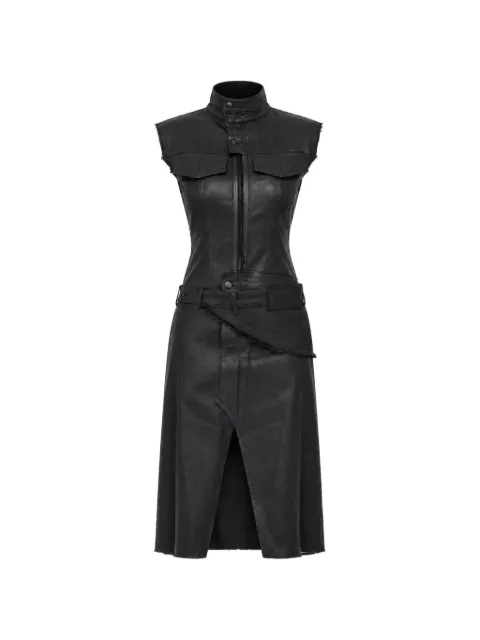Ottolinger denim belted midi dress Black 1175036170