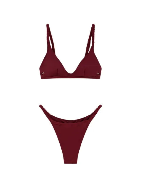 MC2 Saint Barth ruched-strap bikini Red MOA000109211L45