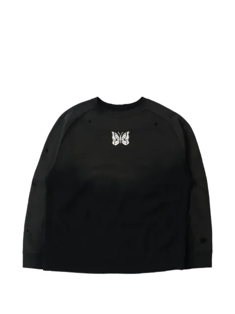 Needles deconstructed distressed sweatshirt Black SX431
