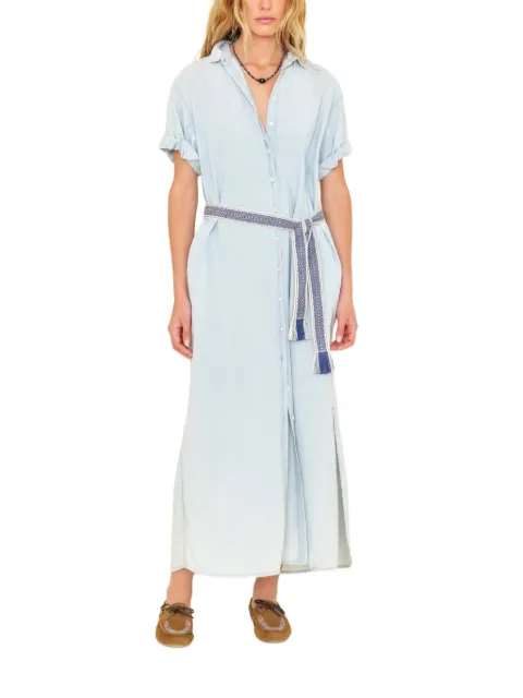 Xirena Linnet belted midi shirt dress Blue LINNET
