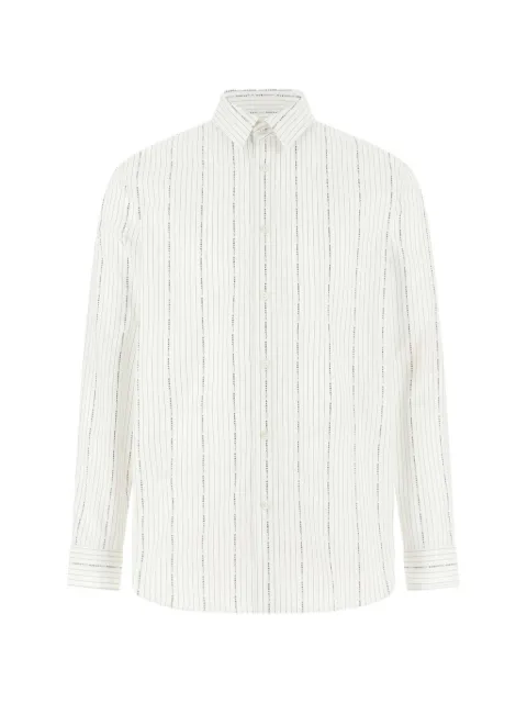 GUESS USA striped logo-print shirt White M6RH71WK001