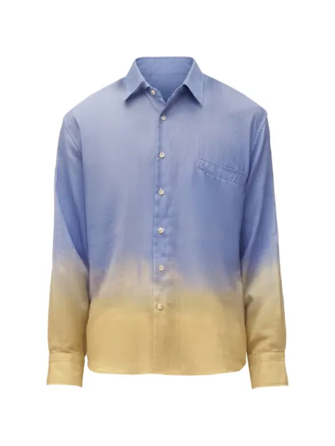 COMMAS ombré-effect shirt Blue RS26LS001P615