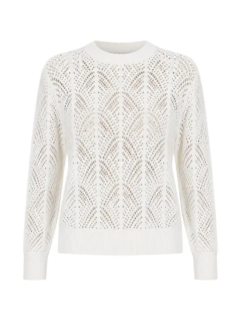 ARCHER CASHMERE geometric-pattern sweater White D2140
