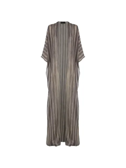 Cortana Ursula stripe-print cape Brown PS26A13658