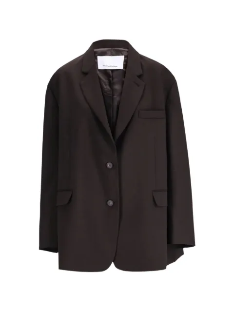 The Frankie Shop Bea single-breasted oversized blazer Brown BLFS014272300