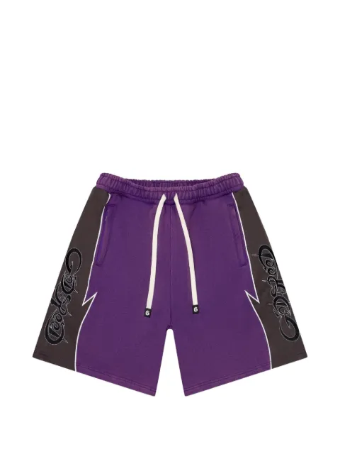 GODSPEED Halftime logo-print shorts Purple GS145