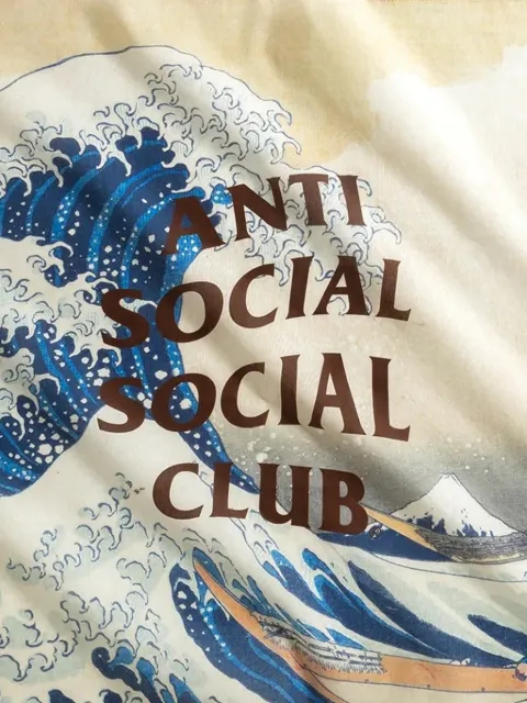 Anti Social Social Club Great Wall graphic-print bandana Neutrals GREATWALLBANDANA