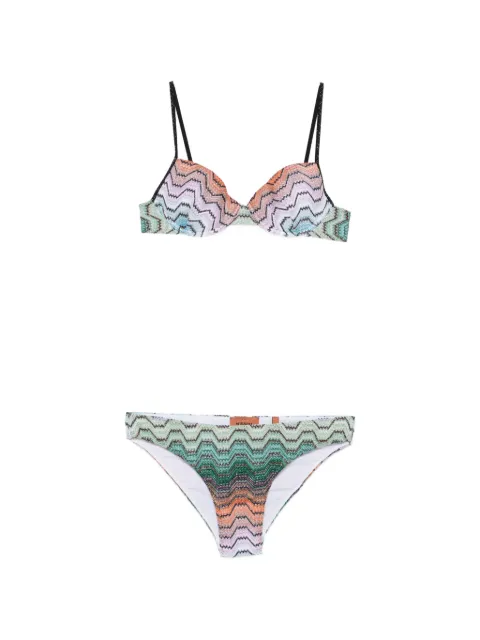 Missoni zigzag-knit bikini Orange MC22SP01BR015D