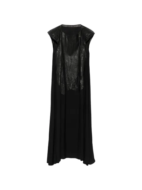 Isaac Sellam Experience leather-panelled sleeveless dress Black RESOLUESOUSVIDE