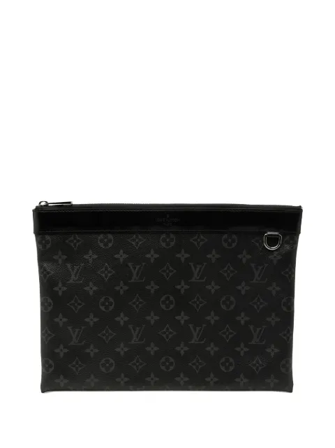 Louis Vuitton Pre-Owned 2017 Monogram Eclipse Discovery Pochette GM clutch bag Black KQ7801BRPPSIRG2C