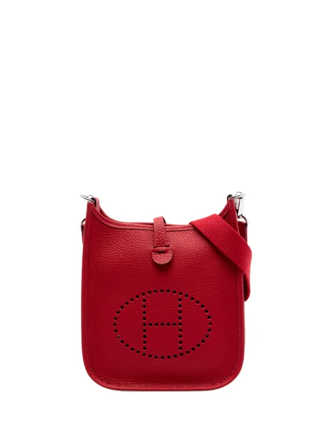 Hermès Pre-Owned 2023 Clemence Evelyne I TPM crossbody bag Red 3QCUOU34GAZNQ9QG