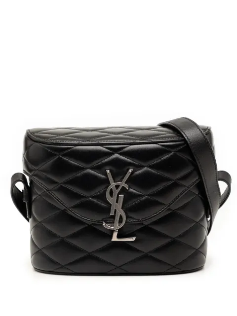 Saint Laurent Pre-Owned 2022 Quilted Lambskin Monogram June Box Bag crossbody bag Black DBIX4AFMYKGHTG9T