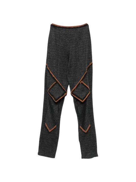 Kiko Kostadinov contrast-trim panelled trousers Black KKWSS26T0412