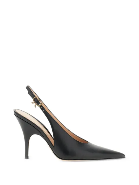 Gianvito Rossi Sofia pointed-toe buckle-detail pumps Black G9560595RICVIT