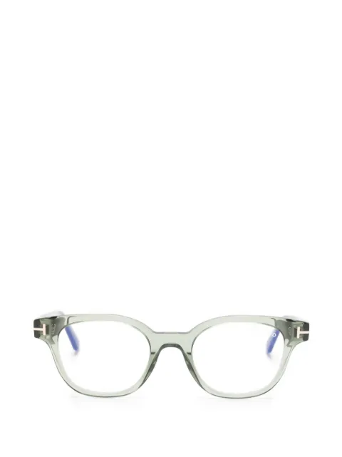 TOM FORD Eyewear rectangle-frame glasses Green TF6130B