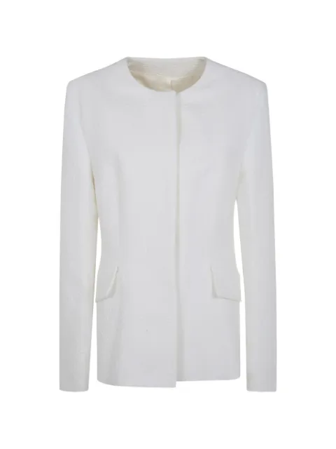 TOTEME cloqué-effect fitted jacket White 263WRZ0075FB0601