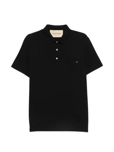 Valentino Garavani VLogo chest-pocket polo shirt Black VMH04VBMD0NO