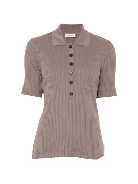 Marc O'Polo ribbed-knit polo shirt Brown 5000013268