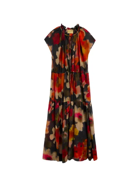 MOMONÌ Otero tiered printed maxi dress Red 261MMODR02126107MO