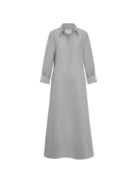 TWP Jenny's striped chest-pocket dress White 61671W794