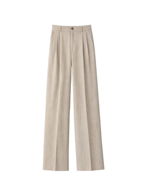 Bouguessa Alison pleated-front tailored trousers Neutrals SP26BFTR01