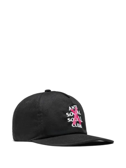 Anti Social Social Club Cancelled Paint snapback hat Black CANCELLEDPAINTSNAPBACK