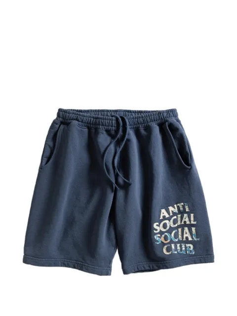 Anti Social Social Club Tonkatsu: Boro Wave shorts Blue TONKATSUBOROWAVE