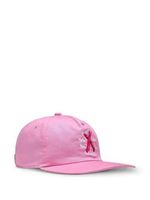 Anti Social Social Club Cancelled Paint embroidered snapback cap Pink CANCELLEDPAINTSNAPBACK