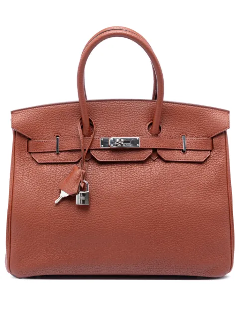 Hermès Pre-Owned 2010 Togo Birkin Retourne 35 handbag Red 5ATD43G565MQV498